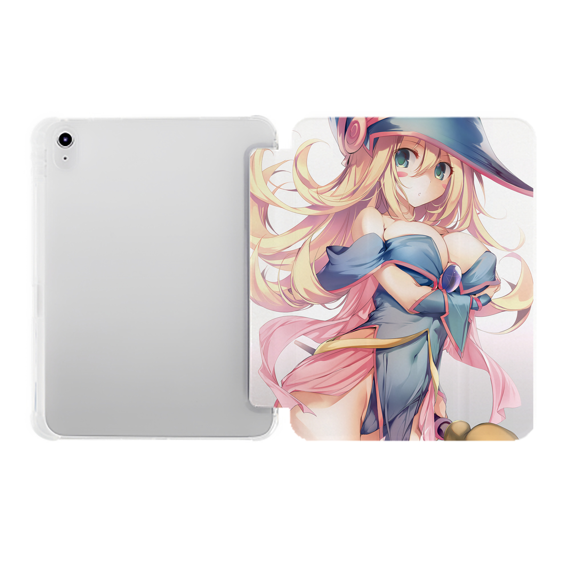 （画像用） 遊☆戯☆王 Yu-Gi-Oh! IPad ケース ペン収納付き 三つ折りスタンド PUレザー×シリコン 対応機種9.5/10.5/10.9インチ